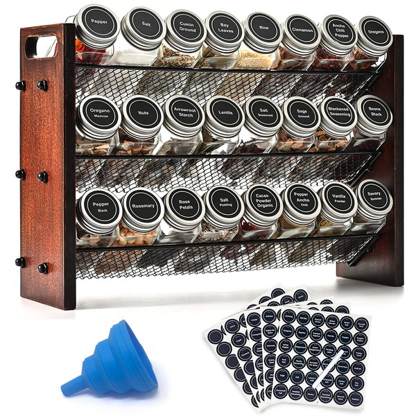 Spice Rack Organizer for Cabinet, Seasoning Organizer with 28 Empty