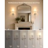 ECOBRT Battery Operated Wall Sconces Set of 2, Brushed Nickel