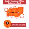Vorhixa 12 Pcs 1/4-1 Inch Depth Gauge and Pipe Deburring