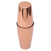 Boston Cocktail Shaker Stainless Steel Rose Gold Glossy Surfaces Leakproof