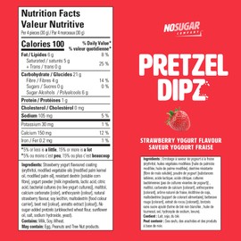 No Sugar Pretzel Sticks, Strawberry Yogurt Covered Diet Pretzel Crisps, Sweet, Salty, Crunchy Perfection, Snack and Share, 0g Sugar, 4g Fibre -1 Pack (200g)