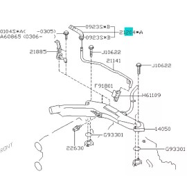 SUBARU Genuine SUBARU WRX Forester XT Sti Water Pipe Hose to Tank 21204AA691 OEM Turbo