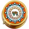 Elephant Art Brass Pill Box