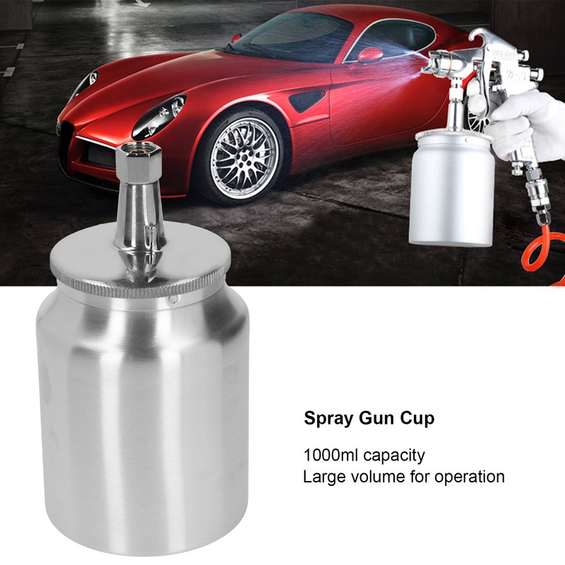 Spray Gun Cup Aluminium 1000ml Suction Feed Paint Sprayer Pot