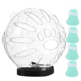 FOMIYES 1 Juego Burbuja De Cabeza De Gato para El Aseo Botas De Silicona Gato Protector De Cara De Gato Transparente Casco De Recuperación para Gatos Bufanda Gel De Sílice Esférico