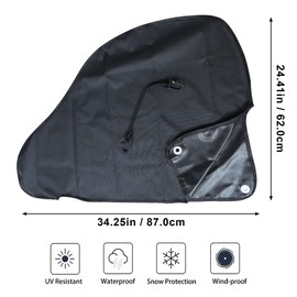 Caravan Hitch Cover Waterproof Breathable Tow Hitch Cover, Tongue Jack Protective Cover Trailer Hitch Lock Covers Fit for RV Caravan Trailer (Black)