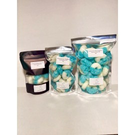 Freeze Dried Candy Blue Raspberry Ring Puffs *Pick Bag Size* Made Fresh - 5 oz