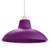 Industrial Retro Designed Matt Purple Curved Metal Ceiling Pendant Light
