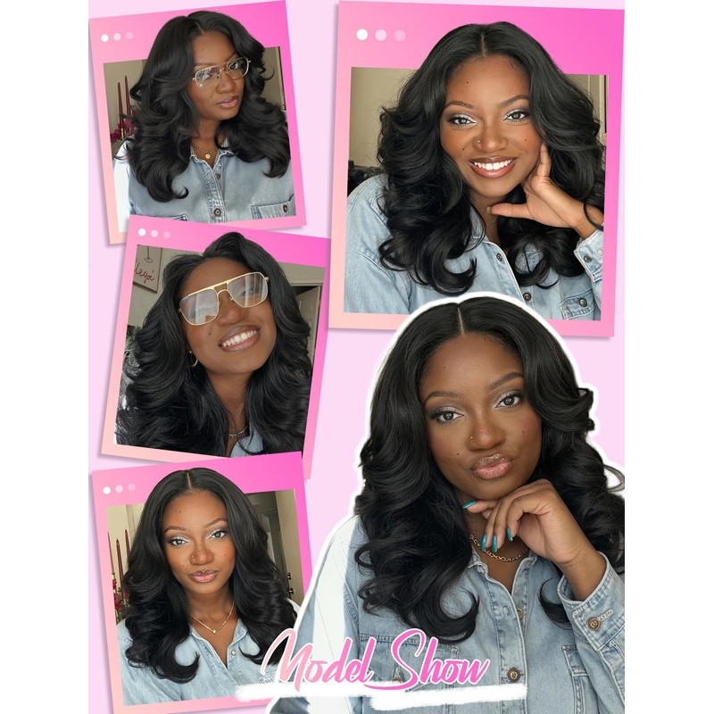 Short Flip Curly U Part Wigs for Black Women V