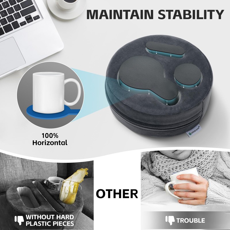 G GOOD GAIN Couch Cup Holder Pillow, Cute Sofa Drink