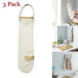 Unbranded Onion Garlic Hanging Organizer Holder Storage Kitchen Wall Bags Net 11.5*45cm A