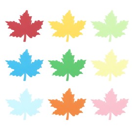 PATIKIL Bulletin Cutouts Paper, 54 Pcs Maple Leaf Shaped Bulletin Board Paper Cut Outs Decorations for Classroom DIY Crafts Projects Party Supplies, Multicolored