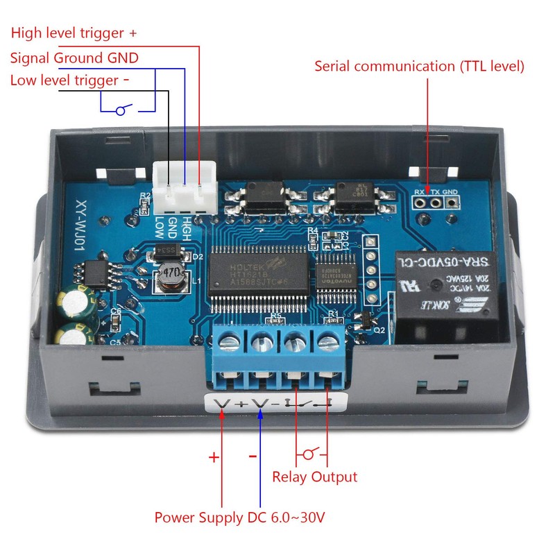 DROK Time Delay Relay 2pcs, DC 6-30V Timer Relay 12V