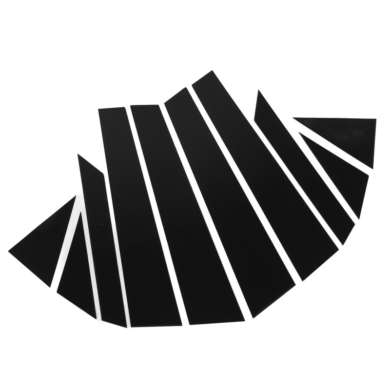 10Pcs Window B Pillar Post Trim Gloss Black Lightweight Rugged