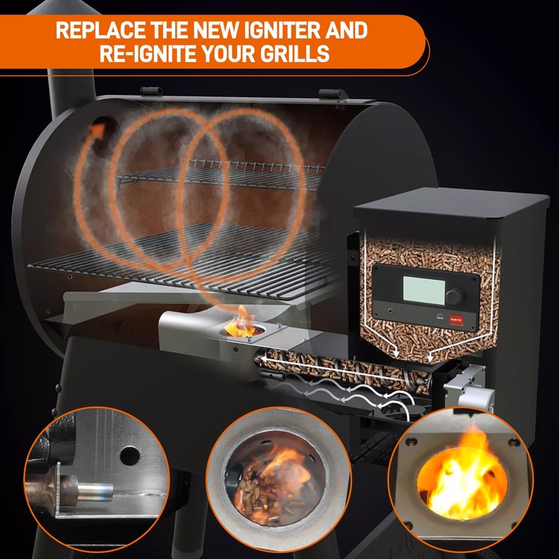 KIT0255 Hot Rod Igniter Replacement for Traeger D2 Pellet Grills