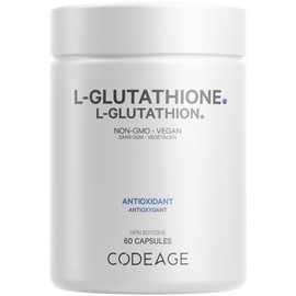 Codeage Codeage L-Glutathione 500mg - Antioxidant Complex - Setria Reduced L-Glutathione Supplement - Vegan, Non-GMO - 60 Capsules
