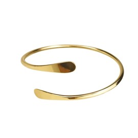 Bead It Wear It Love It Brass Cuff Bracelets Set, African Brass Bangles For Women, Hammered Ends Stacking Bracelets, Boho Tribal Cultural Jewelry (Gold Plated Set Of 2)