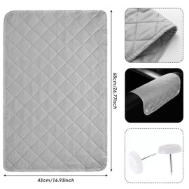 Headrest Cover for Recliner Chair 2 Pieces Recliner Headrest Protector Recliner Sofa Cover Recliner Head Covers Sofa Head Protector Furniture Protector for Recliner Sofa Slipcovers(Light Gray)