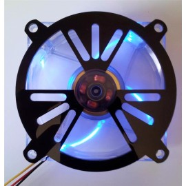 Inspired Laser Design Custom 92mm NUCLEAR RADIATION Computer Fan Grill Gloss Black Acrylic Cooling