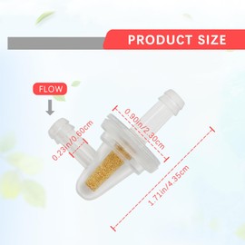 Inline Fuel Filter - Universal 90 Degree Fuel Filter For 1/4"Fuel Line Snowmobile Motorcycle Dirt Bike ATV UTV Quad (Pack of 2)