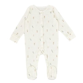 Baby Girls' Sleepsuit Pack of 3 Pink Flowers Fruit Baby Romper, rose