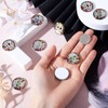 Craftdady 10pcs 25mm Assorted Skull Patterns Glass Cabochons Flatback Half