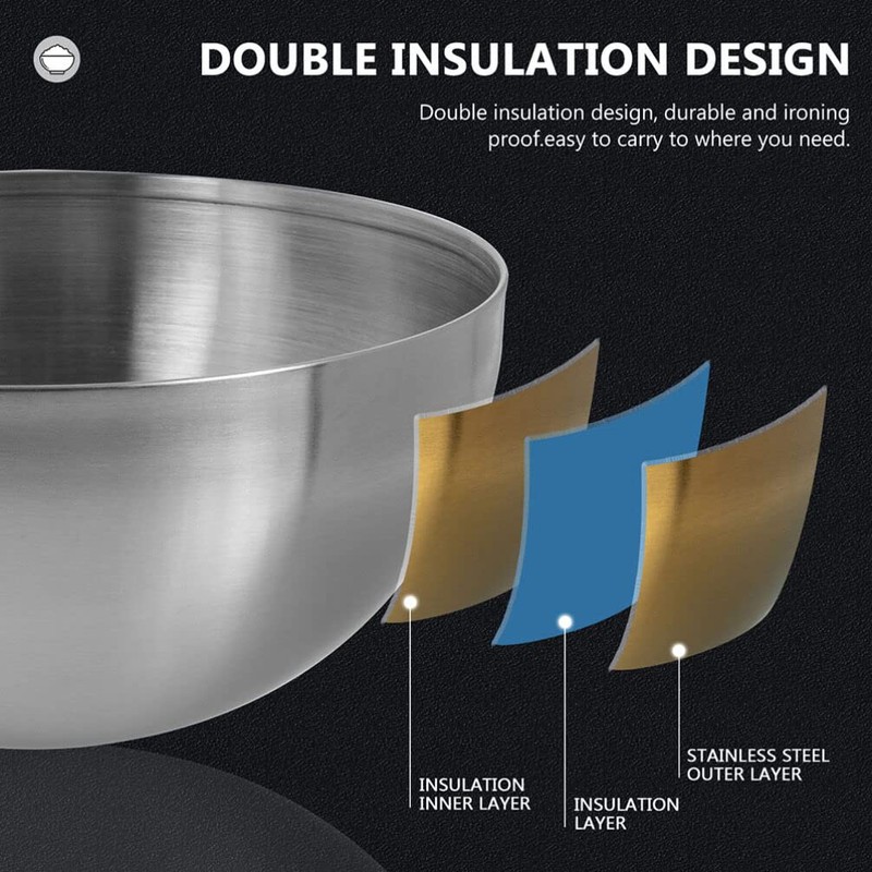 2pcs Stainless Steel Salad Bowls Set, Versatile Fruit and Vegetable