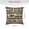 Bayeux Tapestry Throw Pillow Covers 18"X18" Cozy Velvet Square Throw