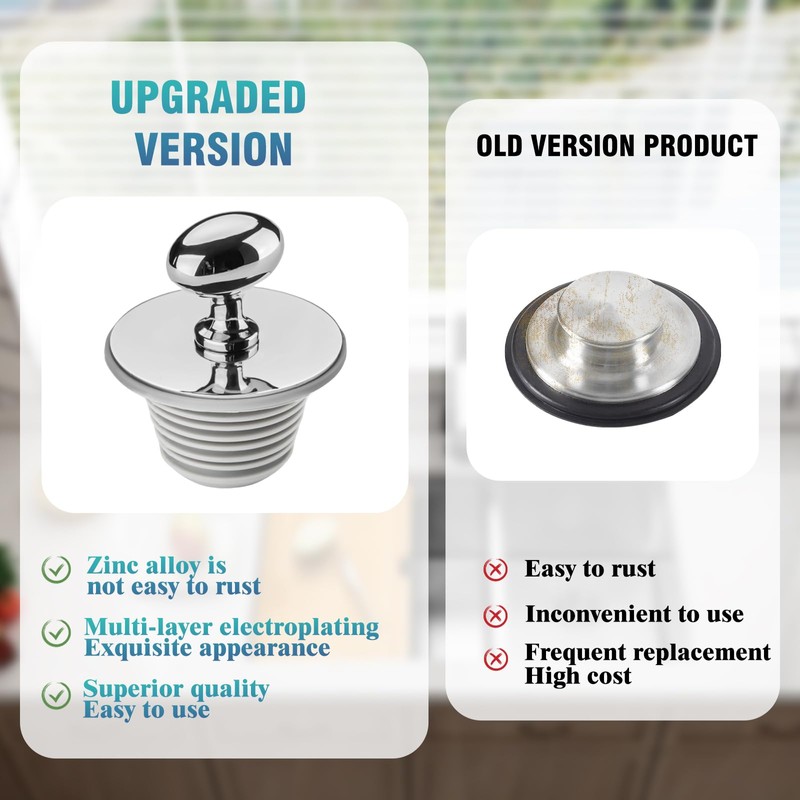 Bathtub Drain Stopper, Bathtub Plug, Tub Stopper, Suitable for Replacing