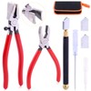 Rustark 3Pcs Premium Glass Running Breaking Pliers and Class Cutter