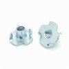 Fifty (50) 1/4-20 x 5/16" Zinc Plated Four Prong Tee