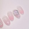 Opalose handmade nail tips - Coffin Midi / 오팔로즈 수제네일팁