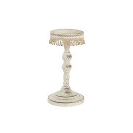 Portavela Metal 13 x 13 x 25 cm Blanco