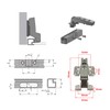 LOOTICH 95 Degree Inner Stop Hinge for Aluminium Frame Doors