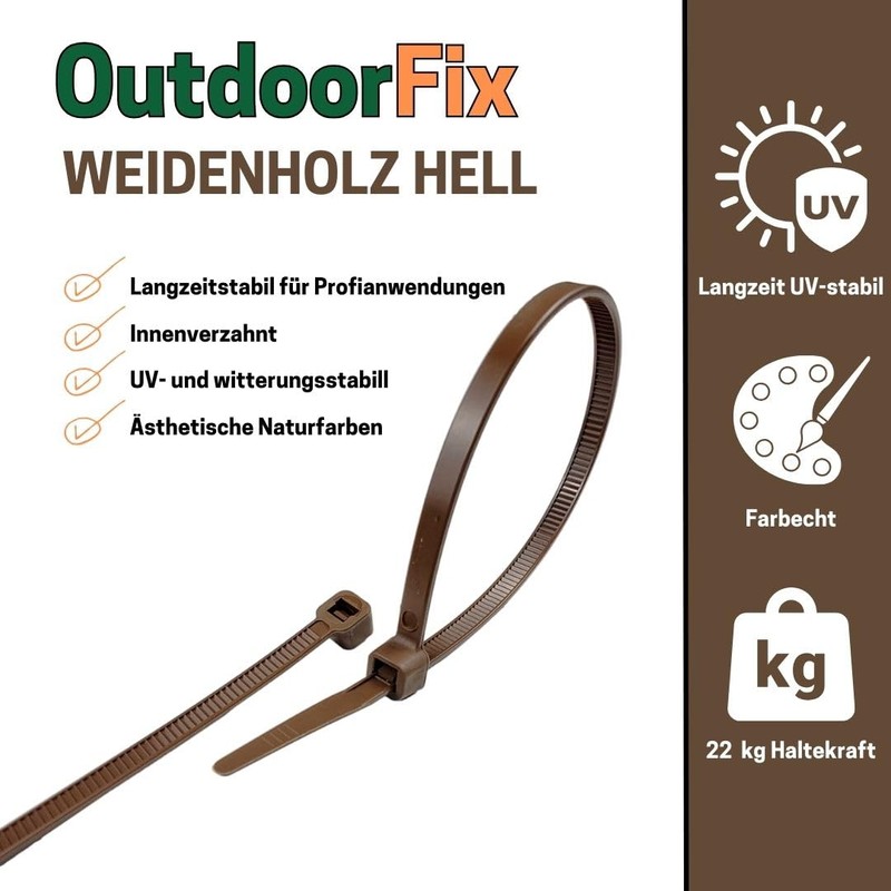 OutdoorFix Cable Ties 150 x 3.5 mm, Pack of 50