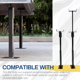 KUAFU RV Slide Out Support Jacks Adjusts from 20"-48" 5000 Pounds Capacity Each Adjustable Stabilizer Camper Slide Out Support Jacks for RV Camper Travel Trailer Black