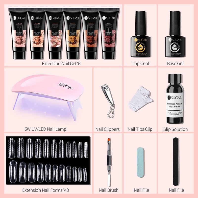UR SUGAR Polygel Starter Set with UV Lamp
