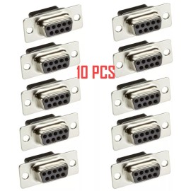 Unbranded 10x DB9 D-SUB 9-Pin Female Crimp Pin Type Connector Assembly Cup Socket Adapter