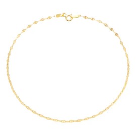 Pulsera Grano De Cafe Oro 10k 18cm 1.5mm Italiano Color Dorada