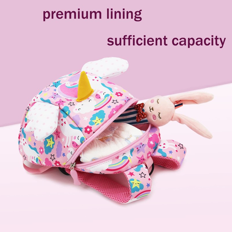 EVIMIRO Kids Toddler Backpack with Reins Boys Baby Unicorn Backpack