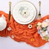 RestfulGlow 6 Pack Orange Cheesecloth Table Runner 10FT Boho Cheese