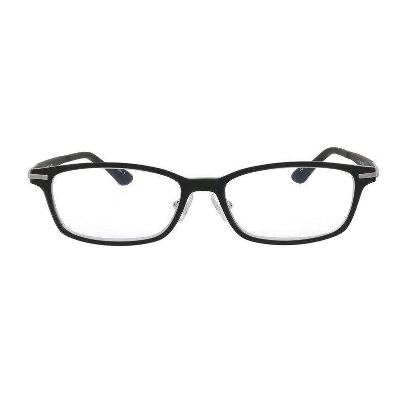 [FEELLIFE] 弾性樹脂 軽量 メンズ リーディンググラス スクエア Fl-2001-2 +2.50 マットブラック/クリア