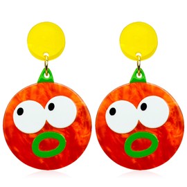 QUPENGXU Christmas Monster Purple Dangle Earrings For Women Fun Earrings For Women (style-8)