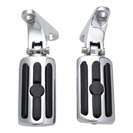 Chrome and Rubber Footpegs W/Passenger Foot Pegs Mini Mount Kits For Harley Touring Road King Street Electra Glide 1993-Later