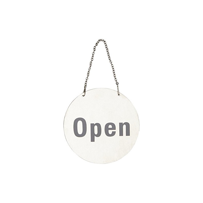 Stalwart U065 Stainless Steel Door Sign - Open and Closed