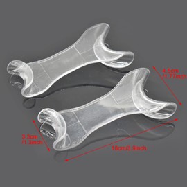 8 Pcs Dental Intraoral Cheek Lip Retractor,Plastics Cheek Retractors Opener Mouth Opener Double Head T-Shape Dental Orthodontic Tool Surgical Retractor (X Small, Clear)