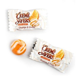 Cream Savers Hard Candy | Original Classic Creamy Delight Individually Wrapped Candies | The Taste of Fresh Strawberries or Orange Swirled in Rich Cream | 6.25 Oz - (2 - Pack, Strawberry & Orange Cream)