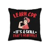 CPR Instructor AED Instructor Heartfelt Skill CPR Trainer Throw Pillow