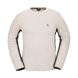 Volcom Men's Gridlock Crew Snowboard Winter Baselayer Sweatshirt, Stone S5