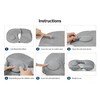 Inflatable Travel Pillow Eye Mask Earplugs 3-Piece Set, Medium Size